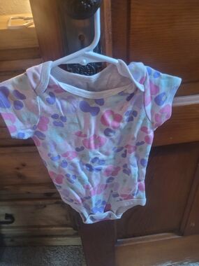 Baby Girls' Multicolor Paw-Print One-Piece Bodysuit